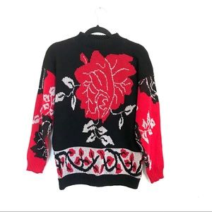 Vintage Rose Sweater Size M